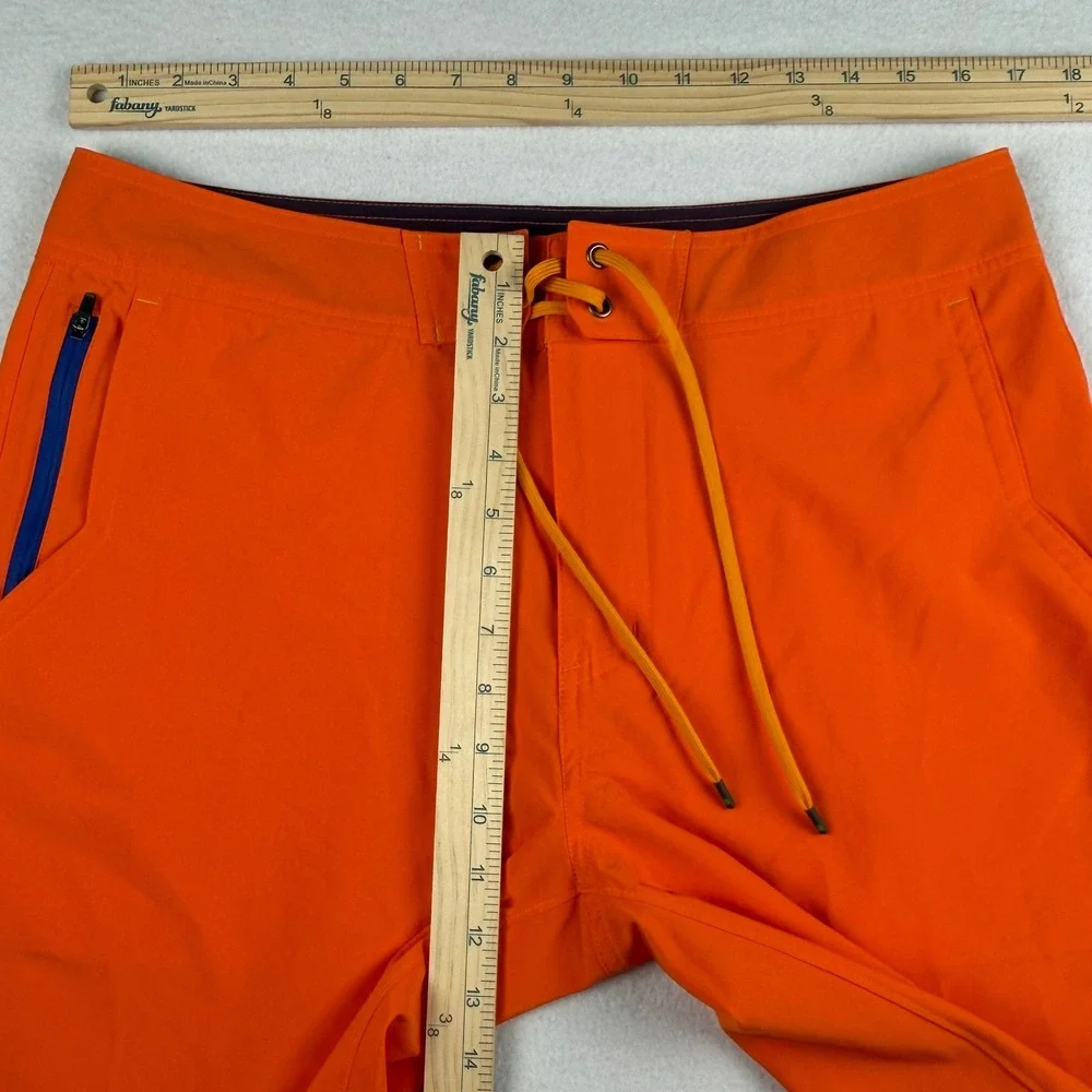 NWT Stio Men's CFS Board Shorts Out Of Bounds Orange Size 34 X 21.5